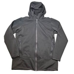 Mens M 90 Degrees Full Zip Scuba Full Zip Hoodie Black Jacket Lightweight Warm